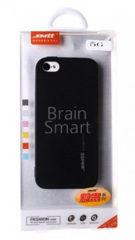 Накладка силиконовая SMTT Simeitu Soft touch iPhone 5/5S/SE Черный - фото, изображение, картинка