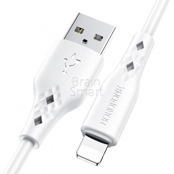 USB кабель Lightning Borofone BX48 2.4A (1м) Белый* - фото, изображение, картинка
