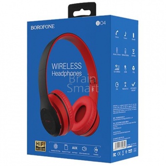 Наушники накладные Bluetooth Borofone BO4 Charming Rhyme Красный - фото, изображение, картинка