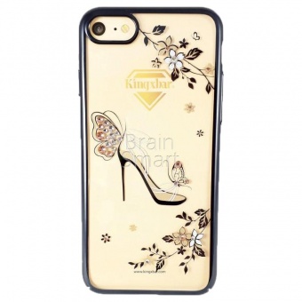 Накладка пластик Kingxbar Lady Series-Shoe Swarovski iPhone 7 Plus/8 Plus Черный - фото, изображение, картинка