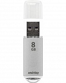 USB 2.0 Флеш-накопитель 8GB SmartBuy V-Cut Серебристый* - фото, изображение, картинка