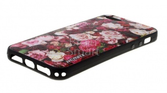 Накладка силиконовая Remax Flowers iPhone 5/5S/SE Розовый - фото, изображение, картинка