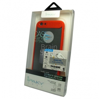 Накладка силиконовая iPaky Letou iPhone 6/6S Красный/Прозрачный - фото, изображение, картинка
