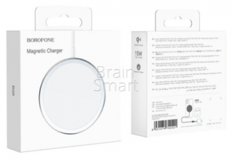 Беспроводное ЗУ Borofone  BQ9 Pro Original Series Fast Charge (3A/15W) Белый/Серый - фото, изображение, картинка
