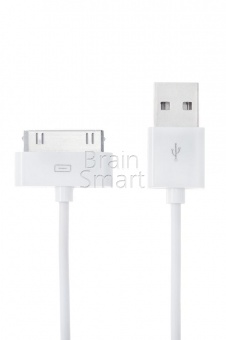 USB кабель 30-pin iPhone 4 Apple (AAA) в упаковке - фото, изображение, картинка