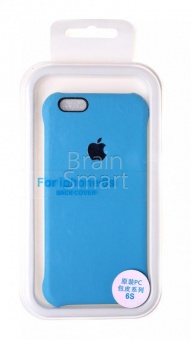 Накладка пластиковая Back Cover под кожу iPhone 6 Голубой - фото, изображение, картинка