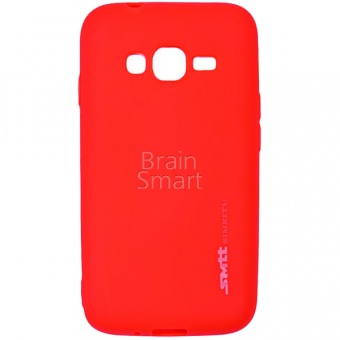 Накладка силиконовая тех.упак SMTT Simeitu Soft touch Samsung J106/J105 (J1mini) Красный - фото, изображение, картинка