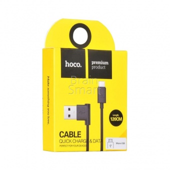 USB кабель Micro HOCO UPM10L Shape (1,2м) Черный - фото, изображение, картинка