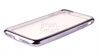Накладка силиконовая с крашенными бортами iPhone 7/8 Черный - фото, изображение, картинка
