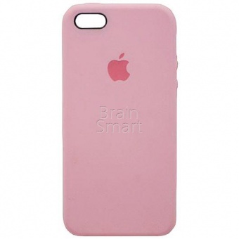 Накладка Silicone Case Original iPhone 5/5S/SE  (6) Светло-Розовый - фото, изображение, картинка