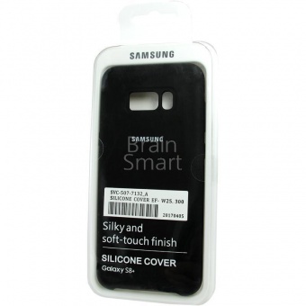 Накладка Silicone Case Samsung Galaxy S8 Plus (18) Чёрный - фото, изображение, картинка