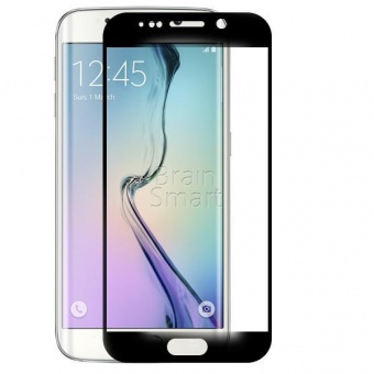 Стекло тех.упак. Full Glue Samsung S6 Edge Черный - фото, изображение, картинка