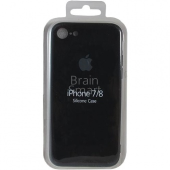 Накладка силиконовая Копия Silicone Case iPhone 7/8 Черный - фото, изображение, картинка