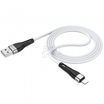 USB кабель Lightning Borofone BX46 Silicone 2,4A (1м) Белый* - фото, изображение, картинка