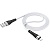 USB кабель Lightning Borofone BX46 Silicone 2,4A (1м) Белый/Черный* - фото, изображение, картинка