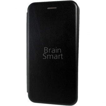 Книжка кожа Brauffen Samsung A605 (A6 Plus 2018) Черный тех.упак - фото, изображение, картинка