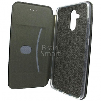 Книжка кожа Brauffen Huawei Mate 20 Lite Черный тех.упак - фото, изображение, картинка