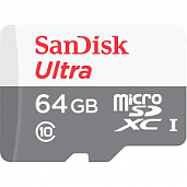 MicroSD 64GB SanDisk Class 10 Ultra (100 Mb/s)* - фото, изображение, картинка