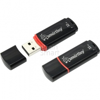 USB 2.0 Флеш-накопитель 32GB SmartBuy Crown Черный - фото, изображение, картинка