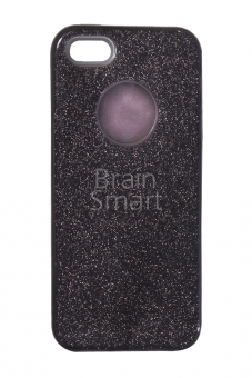 Накладка силиконовая Aspor Mask Collection Песок iPhone 5/5S/SE Черный - фото, изображение, картинка