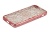 Накладка силиконовая со стразами iPhone 5/5S/SE Лед Розовый - фото, изображение, картинка
