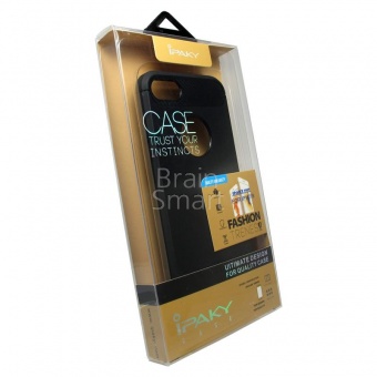 Накладка силиконовая iPaky Brushed iPhone 7/8/SE Черный - фото, изображение, картинка