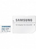 MicroSDXC 512GB Samsung Class 10 Evo Plus U3 (130 Mb/s) MC512KA + SD адаптер* - фото, изображение, картинка