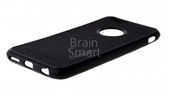 Накладка силиконовая SPG с карбоновой вставкой iPhone 6 Черный - фото, изображение, картинка