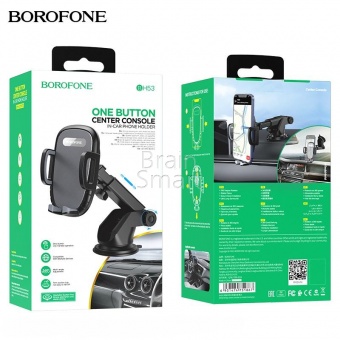 Автомобильный держатель Borofone BH53 Windy Center Console Черный/Серый - фото, изображение, картинка