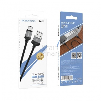 USB кабель Type-C Borofone BX28 3,0A (1м) Черный* - фото, изображение, картинка