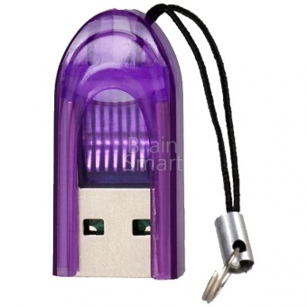 USB-картридер SmartBuy 710 (microSD) Фиолетовый - фото, изображение, картинка