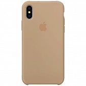 Накладка Silicone Case Original iPhone X/XS (28) Песочный - фото, изображение, картинка