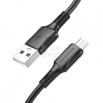 USB кабель Micro Borofone BX80 2,4A (1м) Черный* - фото, изображение, картинка