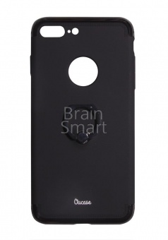 Накладка силиконовая Oucase Passat Series iPhone 7 Plus/8 Plus С кольцом Черный - фото, изображение, картинка