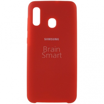 Накладка Silicone Case Samsung A305 (A30 2019) (14) Красный - фото, изображение, картинка