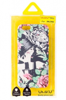 Накладка силиконовая Umku iPhone 6 Девушка с тигром(4) - фото, изображение, картинка