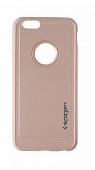 Накладка силиконовая SPG с карбоновой вставкой iPhone 6 Бежевый