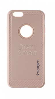 Накладка силиконовая SPG с карбоновой вставкой iPhone 6 Бежевый - фото, изображение, картинка