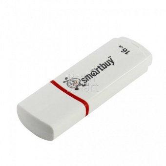 USB 2.0 Флеш-накопитель 16GB SmartBuy Crown Белый - фото, изображение, картинка
