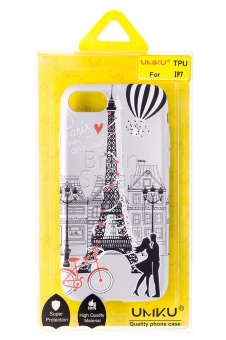 Накладка силиконовая Umku iPhone 7/8 Париж (5) - фото, изображение, картинка