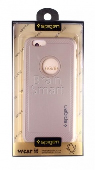 Накладка силиконовая SPG с карбоновой вставкой iPhone 6 Бежевый - фото, изображение, картинка