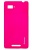 Бампер-накладка (Lenovo Soft Touch) К910 Розовый - фото, изображение, картинка