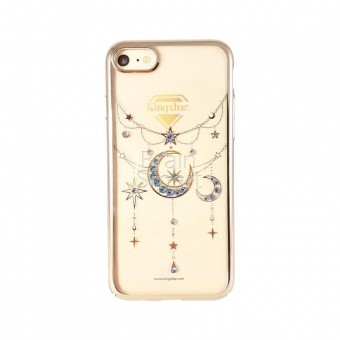 Накладка пластик Kingxbar Twinkling Stars Series-Moon Swarovski iPhone 7/8/SE Золотой - фото, изображение, картинка