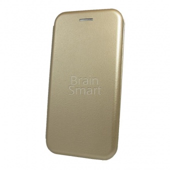 Книжка кожа Brauffen iPhone 6/6S Золотой тех.упак - фото, изображение, картинка