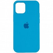 Накладка Silicone Case Original iPhone 12 mini (53) Голубая Хризантема - фото, изображение, картинка