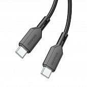 Кабель USB-C to USB-C Borofone BX70 60W/3.0A (1м) Черный* - фото, изображение, картинка