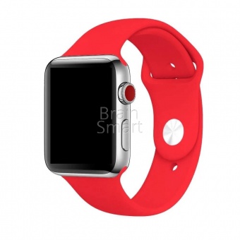 Ремешок силиконовый Sport для Apple Watch (42/44мм) S (25) Красная Роза - фото, изображение, картинка