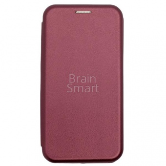 Книжка кожа Creative Case Samsung A52/A525 Бордовый тех.упак - фото, изображение, картинка