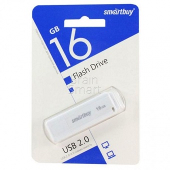USB 2.0 Флеш-накопитель 16GB SmartBuy LM05 Белый - фото, изображение, картинка