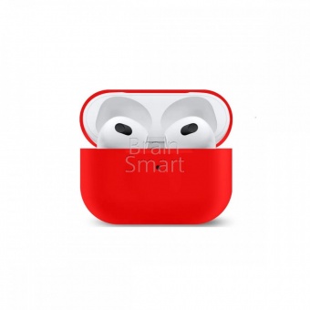 Чехол Silicone case для Apple Airpods 3 Красный - фото, изображение, картинка